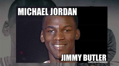 Chicago Bulls forward Jimmy Butler famously hung out with the Greatest, Michael Jordan this summer, and was even felled by Jordan in a shooting contest. . Jimmy butler michael jordan meme